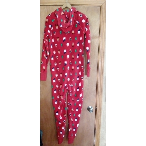 Macy's Other - Macey's Christmas Family Santa & Friends Onsie Hooded Soft Cozy Pjs Medium